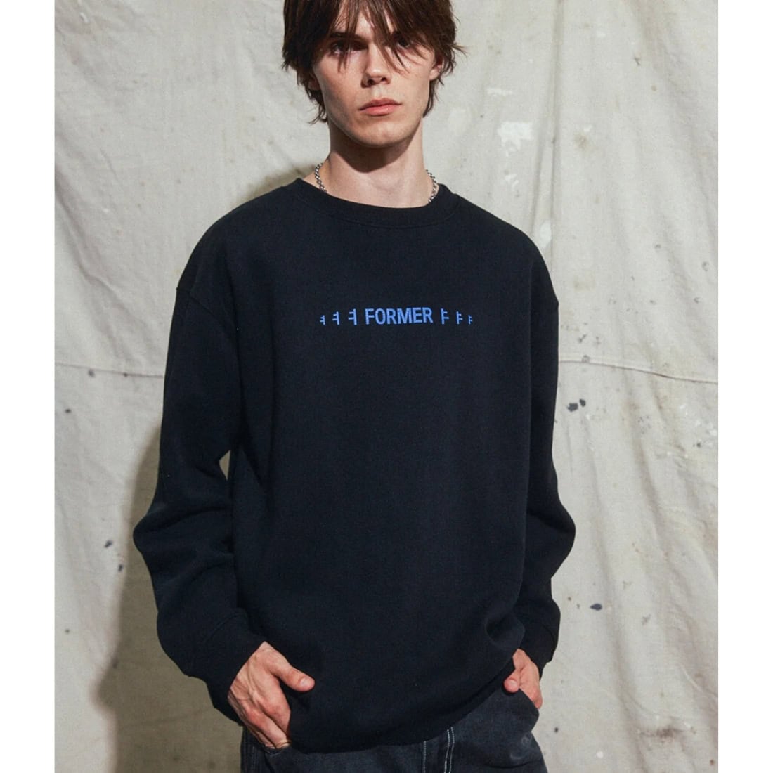 Former Envison Crew - Black - Mens Crew Neck Sweatshirt by Former