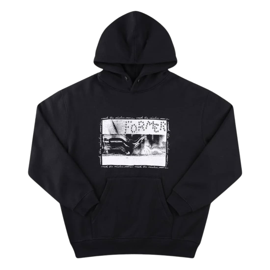 Former Establish Boxy Hood - Black - Mens Pullover Hoodie by Former