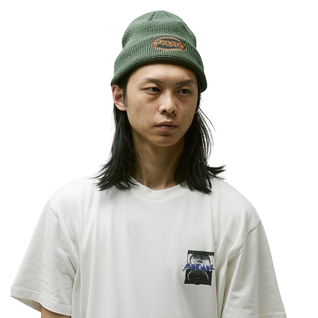 Former Flatline Beanie - Washed Green - Fold Beanie by Former