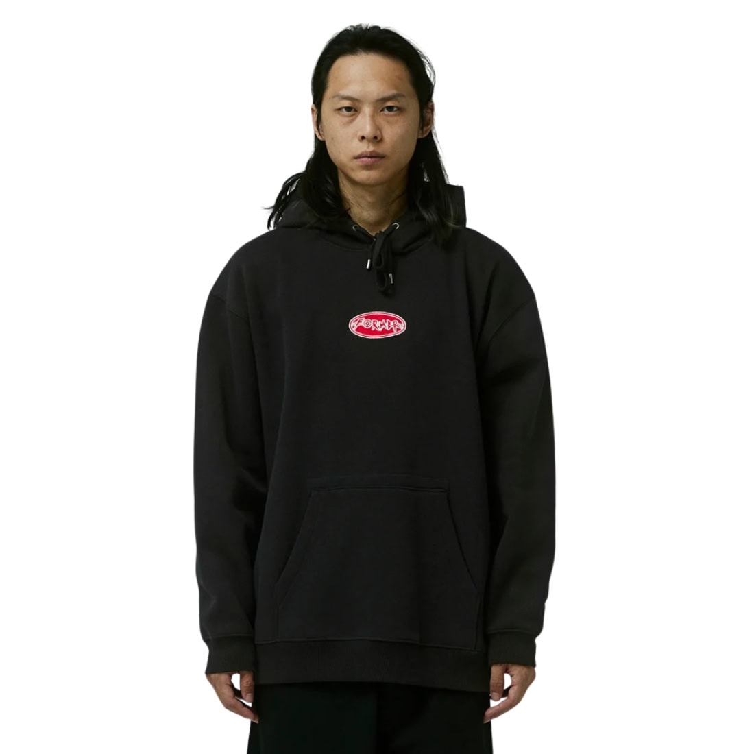 Former Flatline Hood - Black - Mens Pullover Hoodie by Former