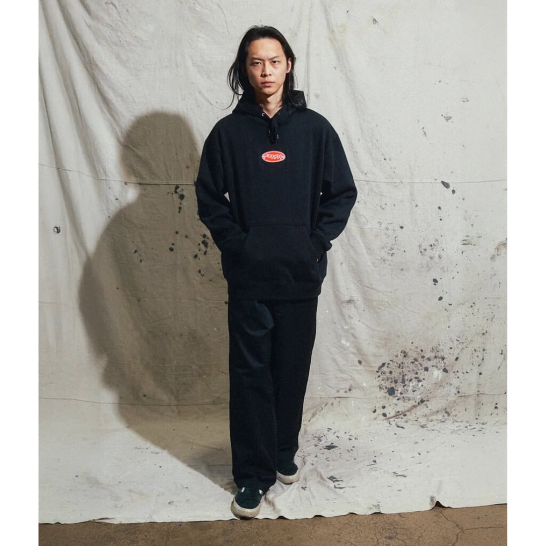 Former Flatline Hood - Black - Mens Pullover Hoodie by Former