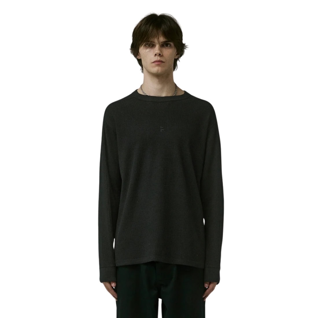 Former Franchise Waffle Longsleeve T-Shirt - Black - Mens Graphic T-Shirt by Former