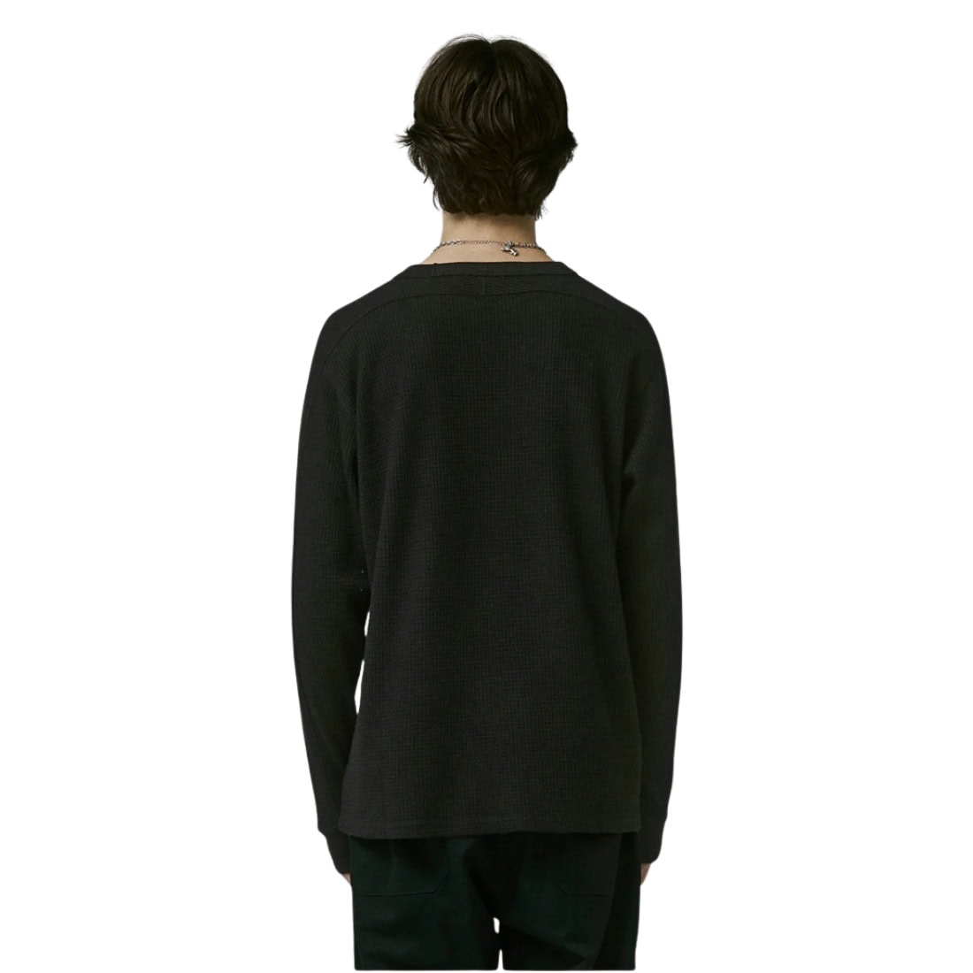 Former Franchise Waffle Longsleeve T-Shirt - Black - Mens Graphic T-Shirt by Former