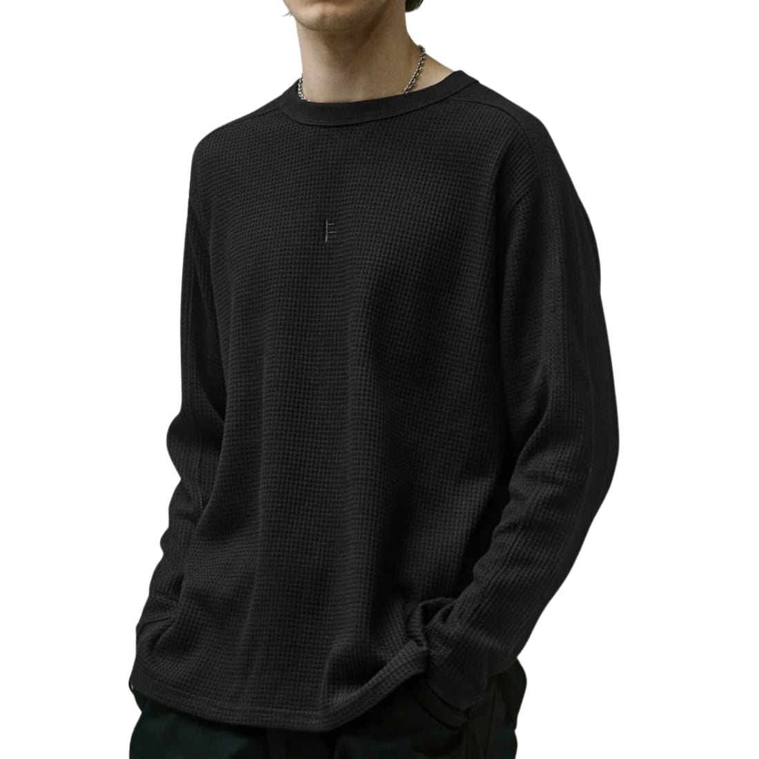 Former Franchise Waffle Longsleeve T-Shirt - Black - Mens Graphic T-Shirt by Former
