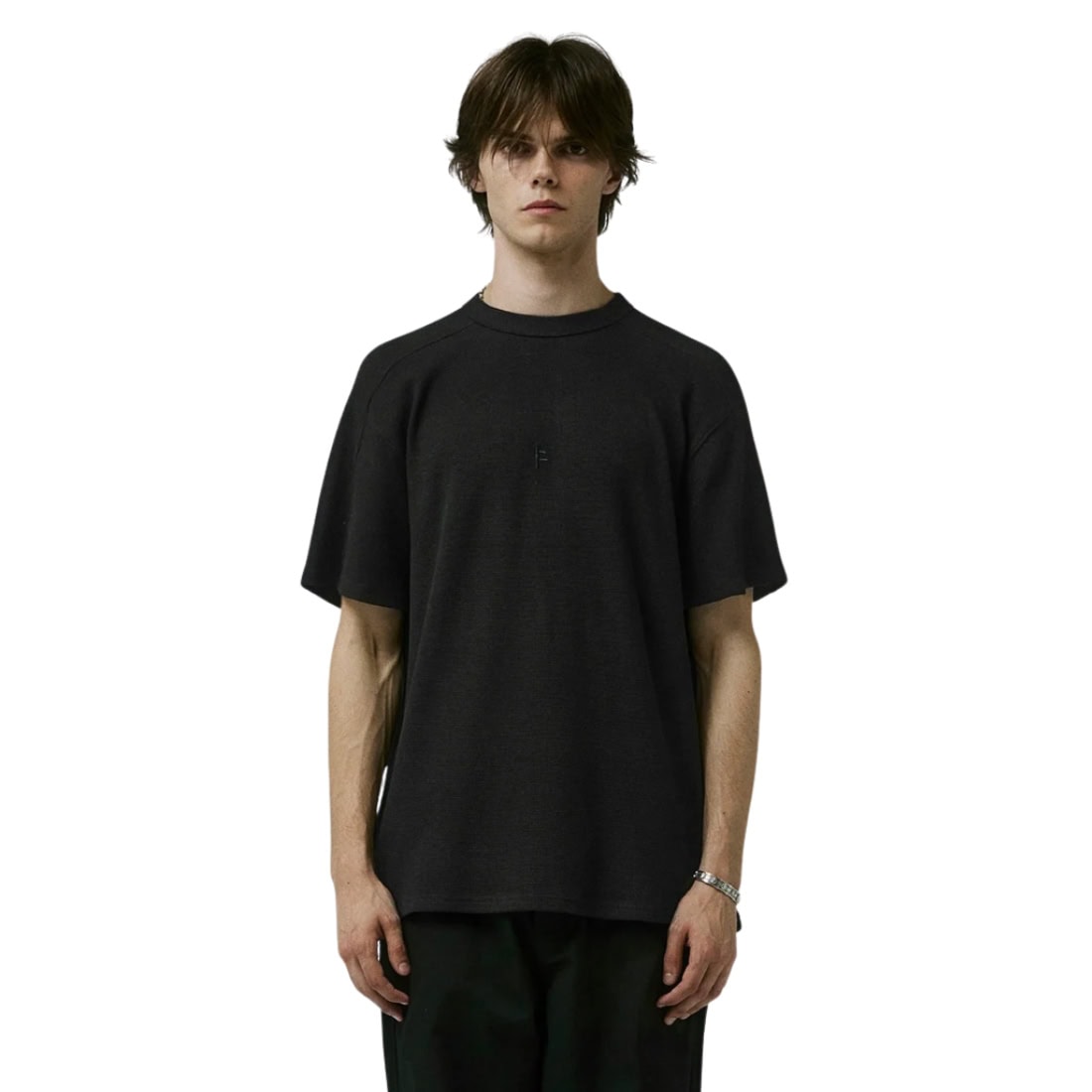 Former Franchise Waffle T-Shirt - Black - Mens Graphic T-Shirt by Former
