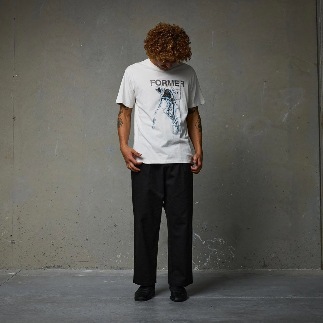 Former Grasp T-Shirt - Bone - Mens Graphic T-Shirt by Former