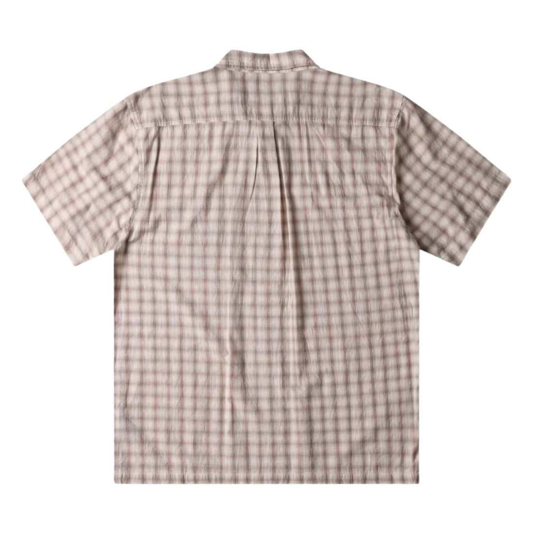 Former Manners Check Shortsleeve Shirt - Taupe - Mens Casual Shirt by Former