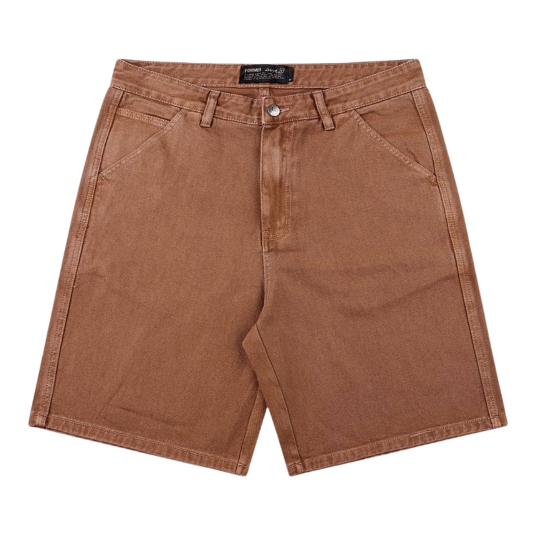 Former Reynolds 21" Overdye Denim Walkshort - Washed Brown - Mens Denim Shorts by Former