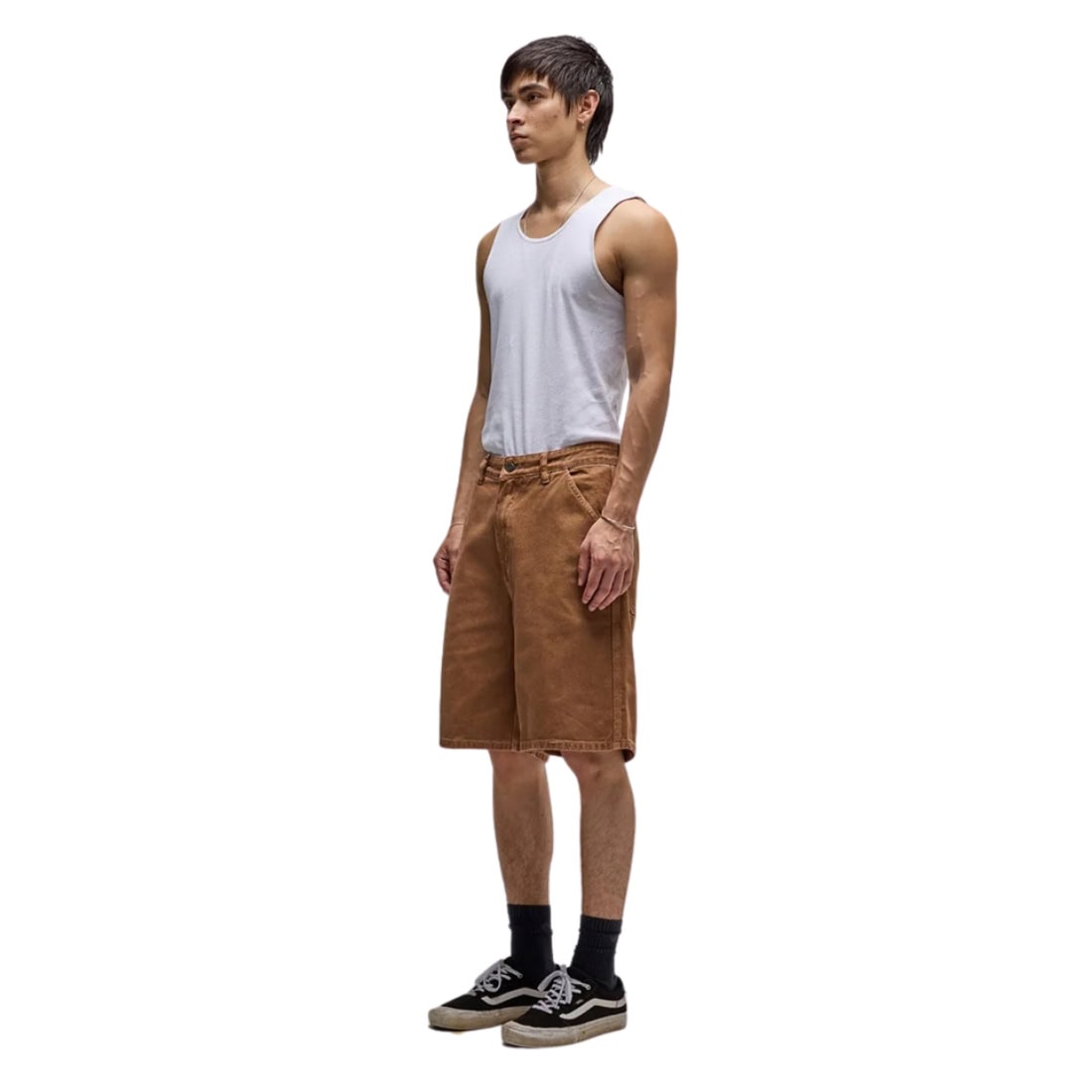 Former Reynolds 21" Overdye Denim Walkshort - Washed Brown - Mens Denim Shorts by Former