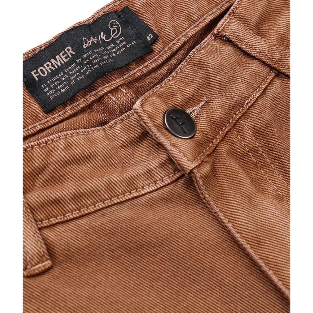 Former Reynolds 21" Overdye Denim Walkshort - Washed Brown - Mens Denim Shorts by Former