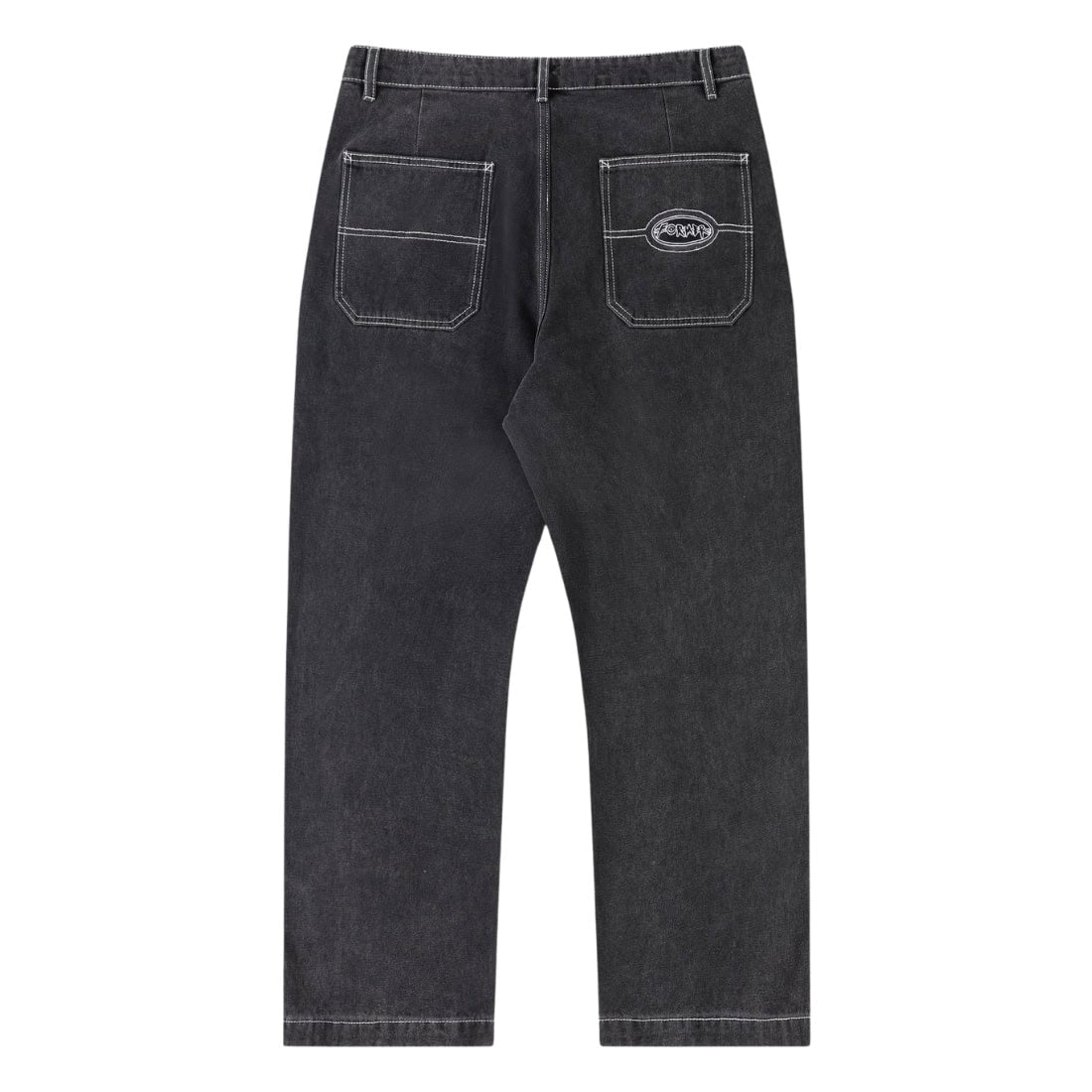Former Reynolds Flatline Denim Pant - Washed Black - Mens Relaxed/Loose Denim Jeans by Former