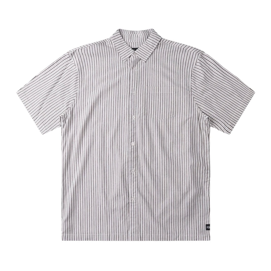 Former Reynolds Stripe Short Sleeve Shirt - Beige - Mens Casual Shirt by Former