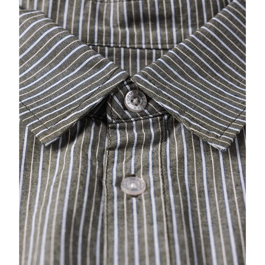 Former Reynolds Stripe Short Sleeve Shirt - Surplus - Mens Casual Shirt by Former
