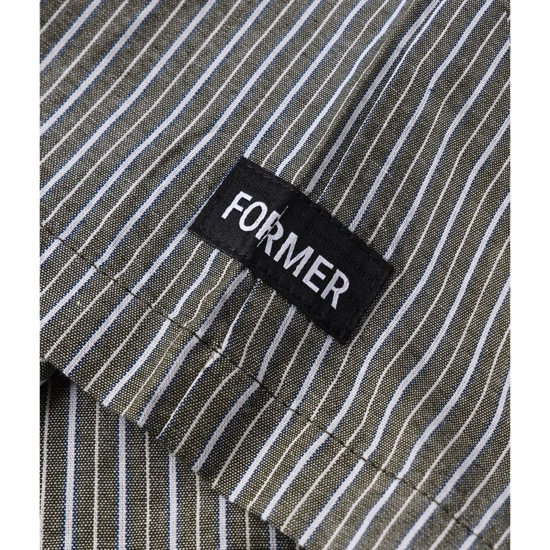 Former Reynolds Stripe Short Sleeve Shirt - Surplus - Mens Casual Shirt by Former