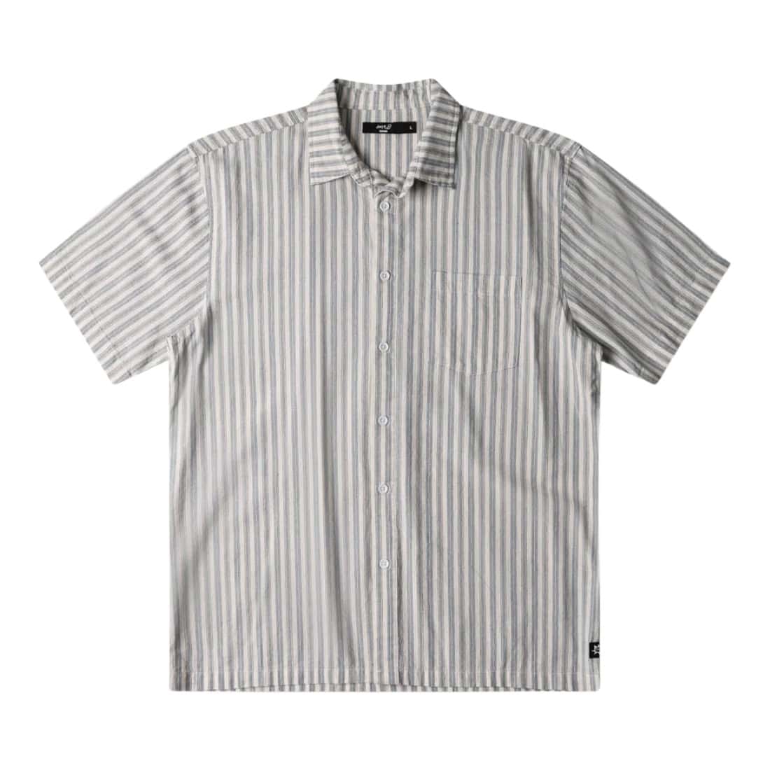 Former Reynolds Stripe Shortsleeve Shirt - Bone - Mens Casual Shirt by Former