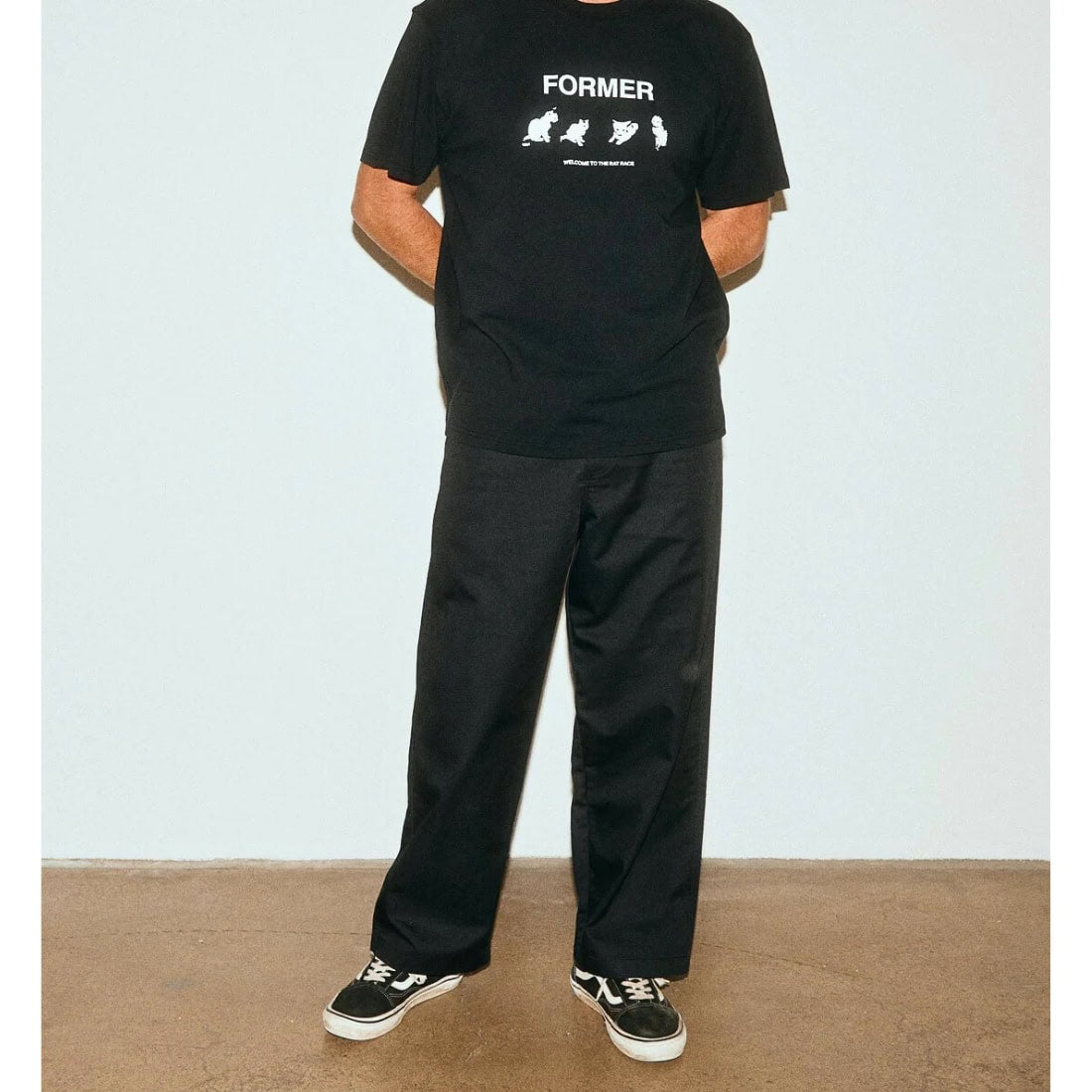 Former Reynolds Work Pant - Black - Mens Chino Pants/Trousers by Former