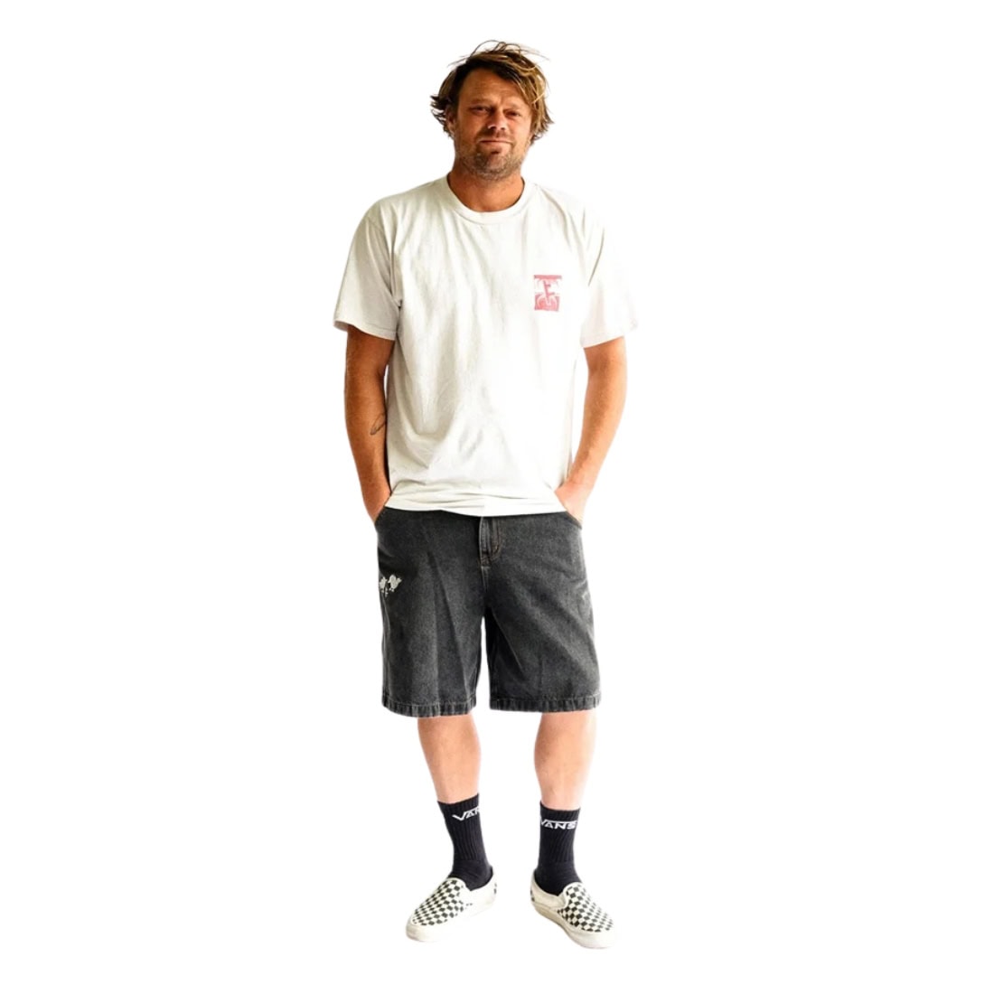 Former Slant F Crux T-Shirt - Bone - Mens Graphic T-Shirt by Former