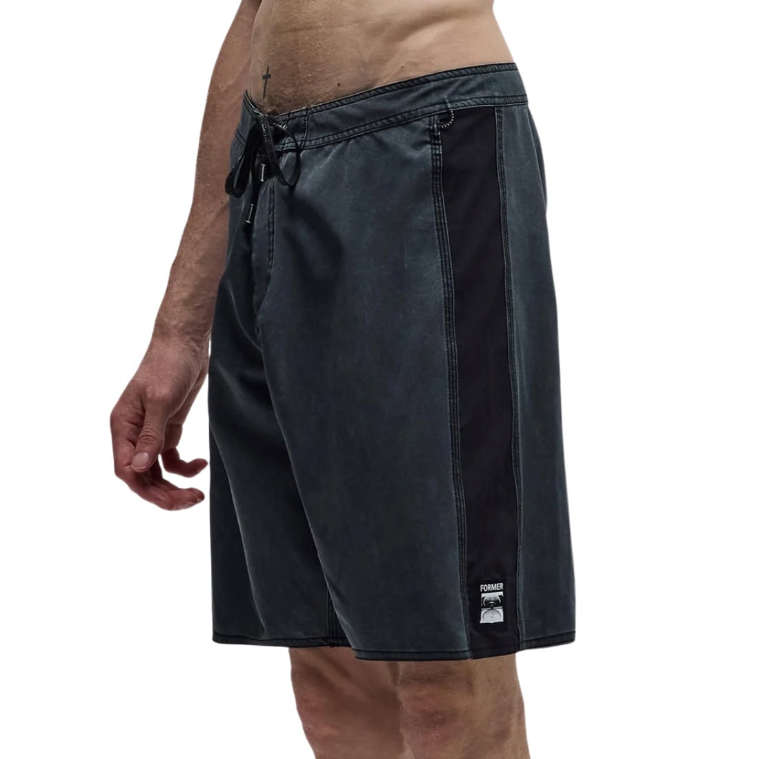 Former Team 19" Trunk Boardshort - Black - Mens Boardshorts by Former