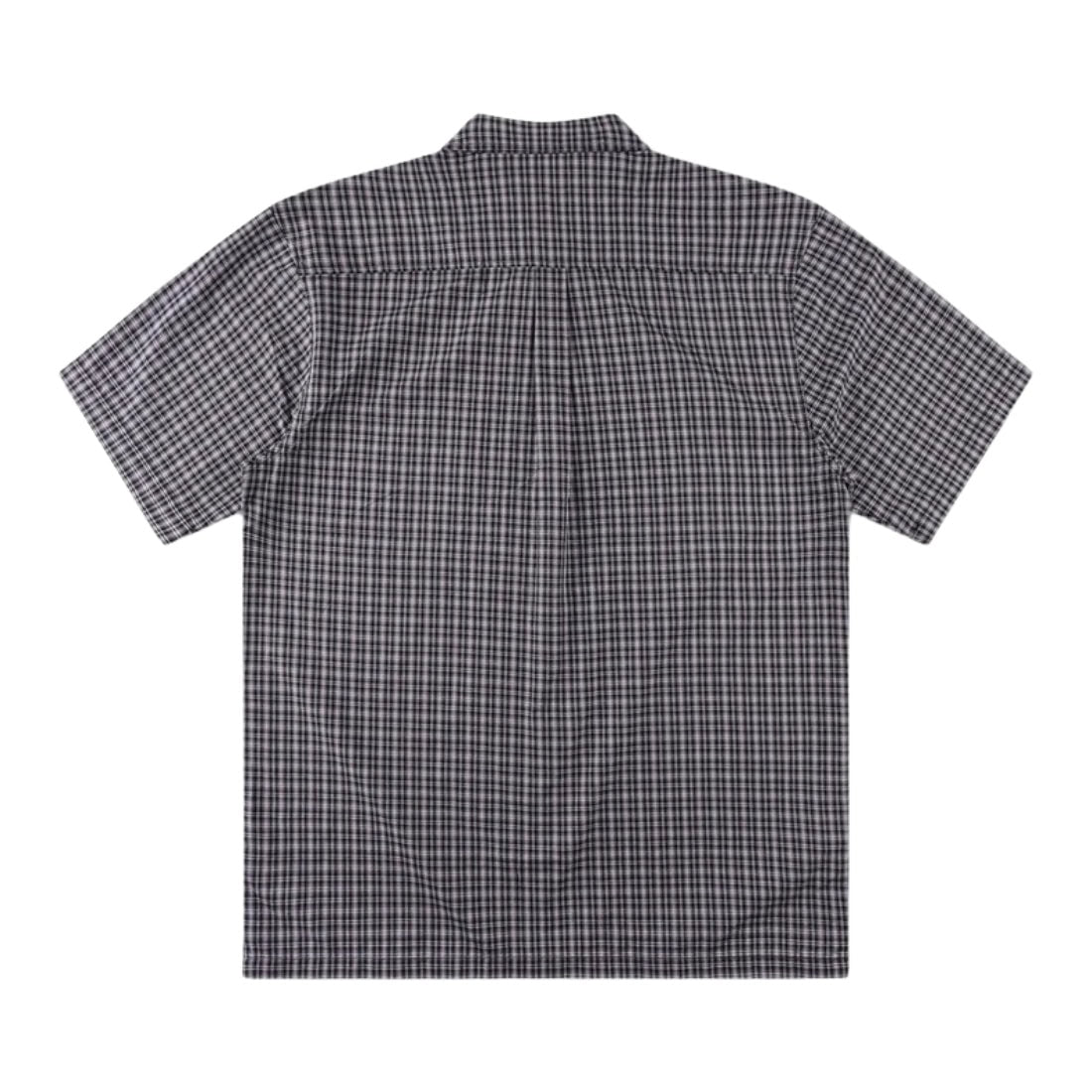 Former Vivian Check Short Sleeve Shirt - Worn Black - Mens Casual Shirt by Former