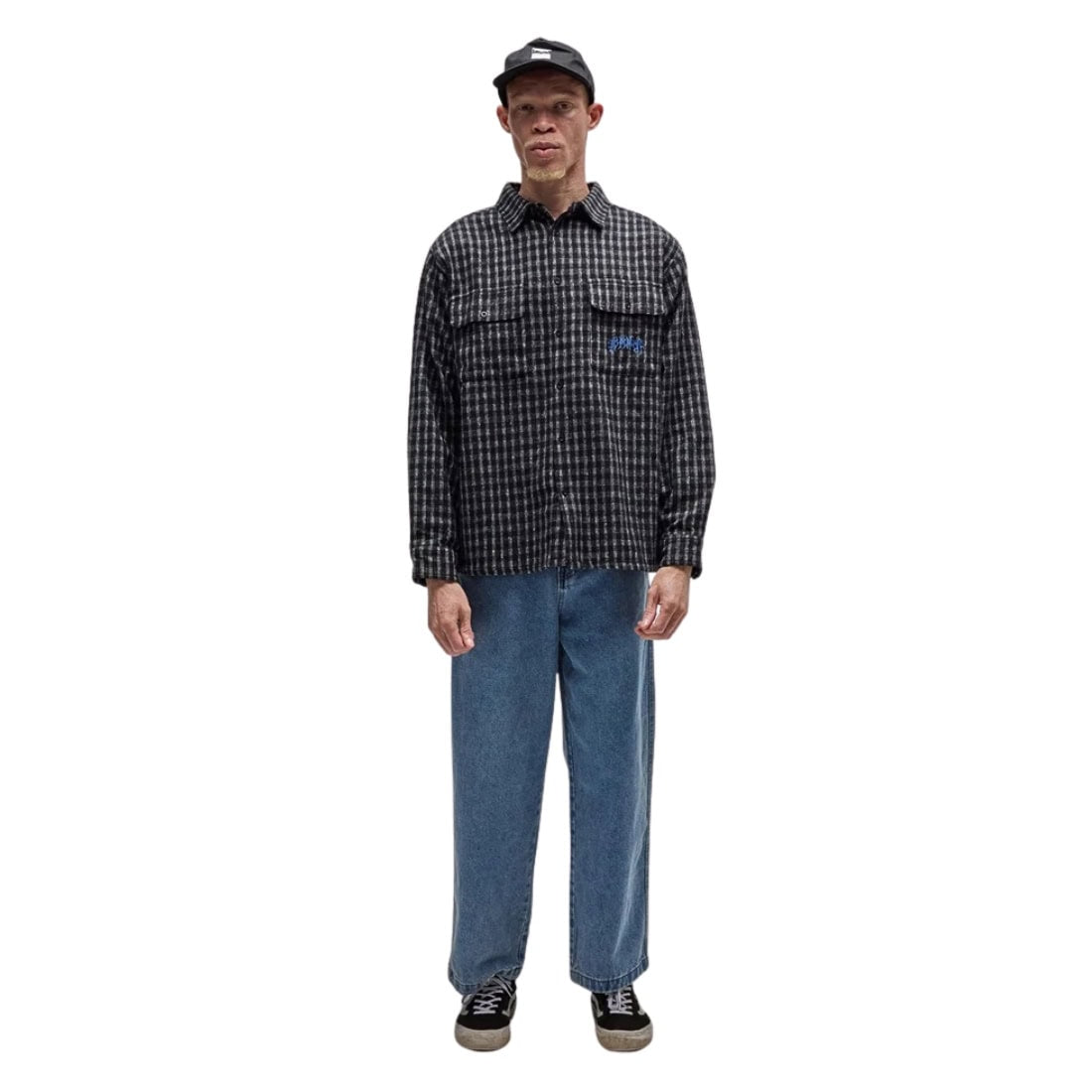 Former Vivian Flannel Longsleeve Shirt - Worn Black - Mens Casual Shirt by Former