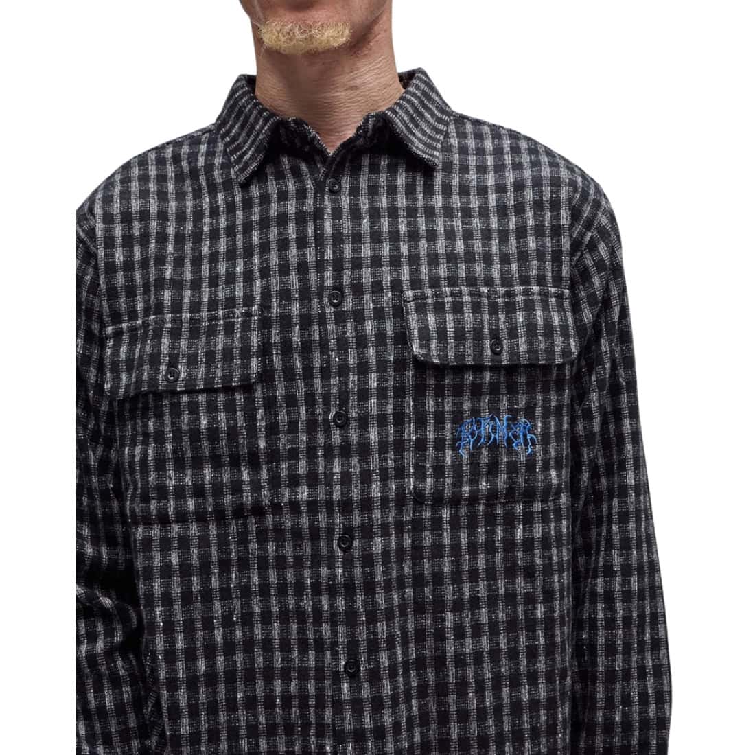 Former Vivian Flannel Longsleeve Shirt - Worn Black - Mens Casual Shirt by Former
