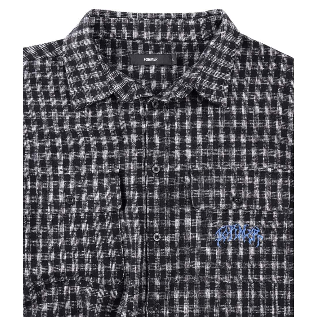 Former Vivian Flannel Longsleeve Shirt - Worn Black - Mens Casual Shirt by Former