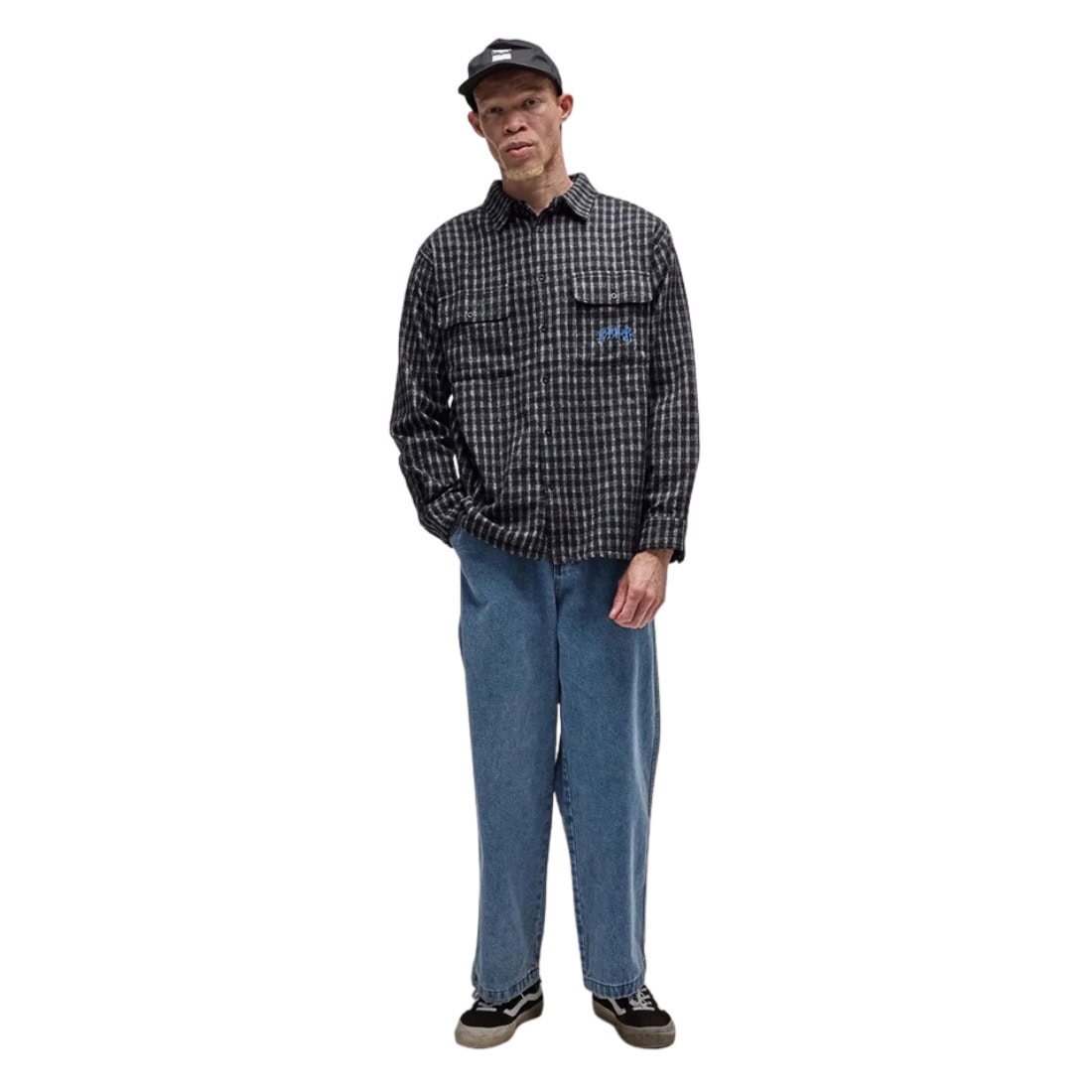 Former Vivian Flannel Longsleeve Shirt - Worn Black - Mens Casual Shirt by Former