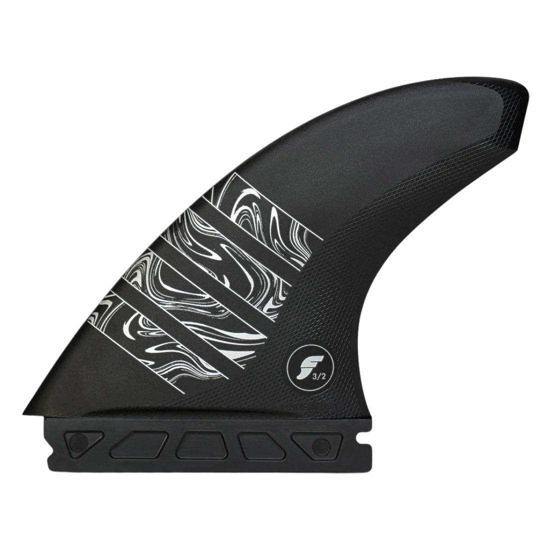 Futures Vector 3/2 Alpha Large Thruster Surfboard Fins - Carbon/Silver - Futures Fins by Futures Large Fins