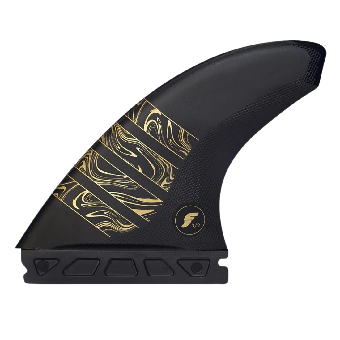 Futures Vector 3/2 Medium Alpha Thruster Surfboard Fins - Carbon/Gold - Futures Fins by Futures Medium Fins