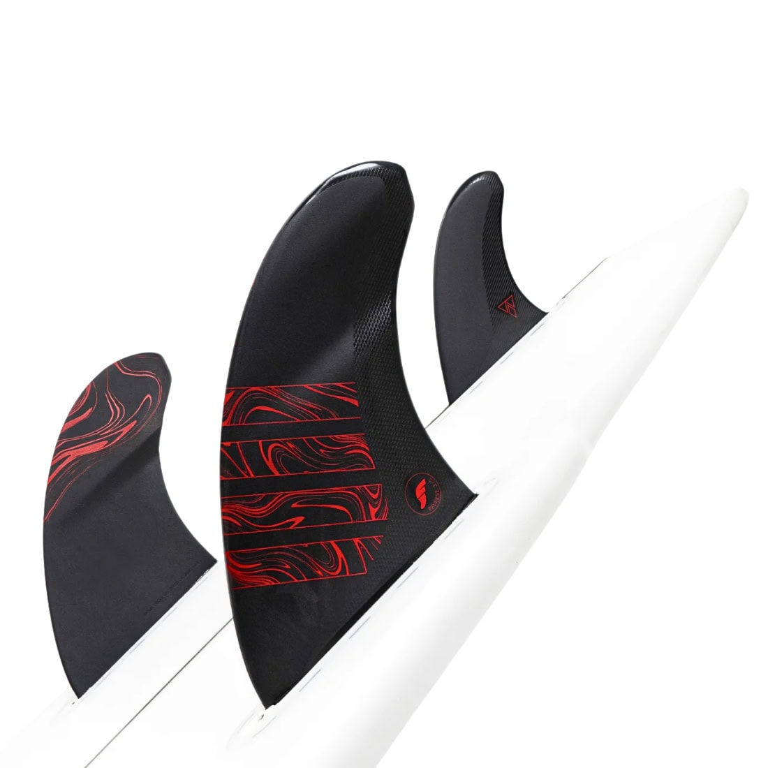 Futures Alpha Reverse 3/2 Twin 2+1 Surfboard Fins - Carbon/Red - Futures Fins by Futures One Size