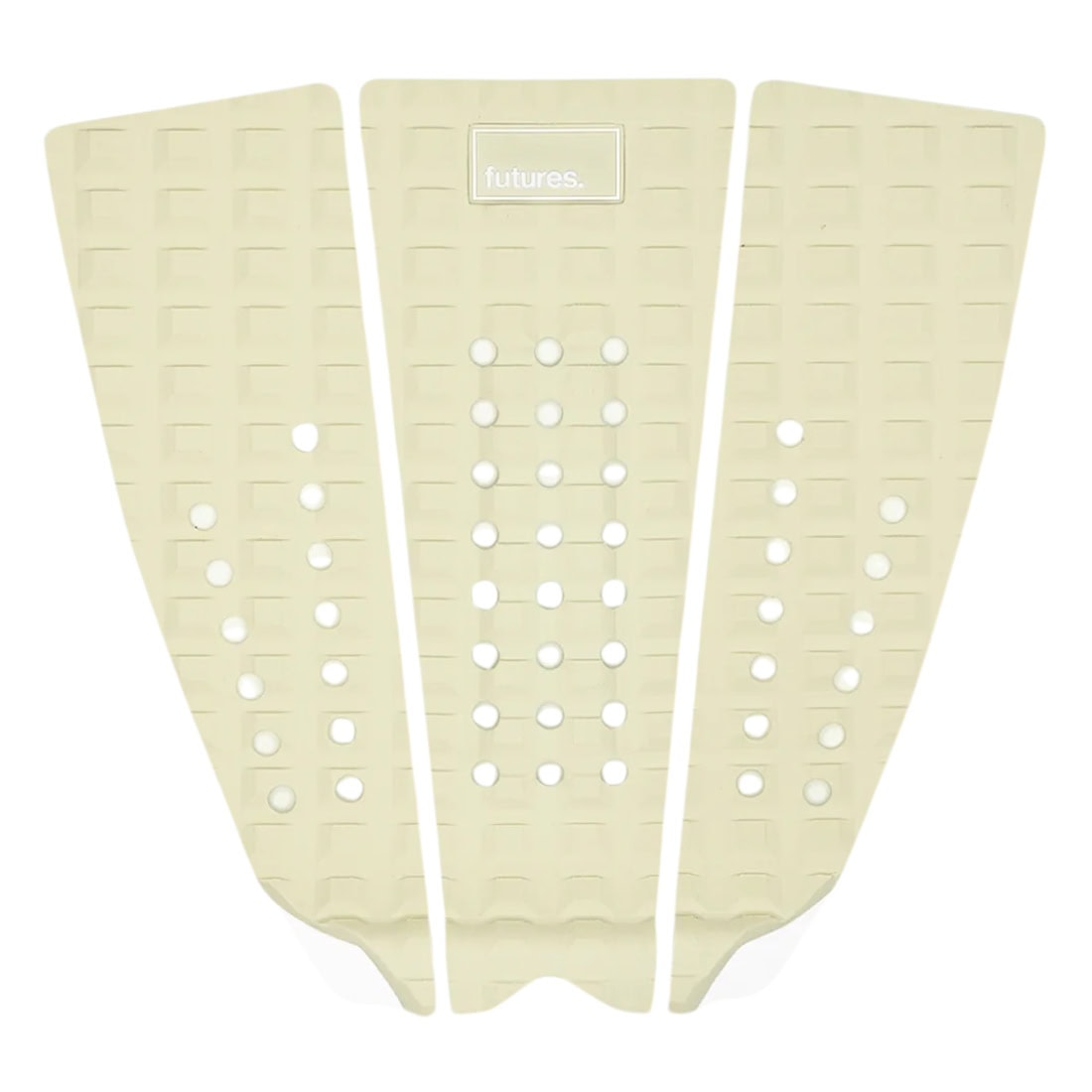 Futures Brewster Narrow Traction Surfboard Tail Pad - Cream - 3 Piece Tail Pad by Futures