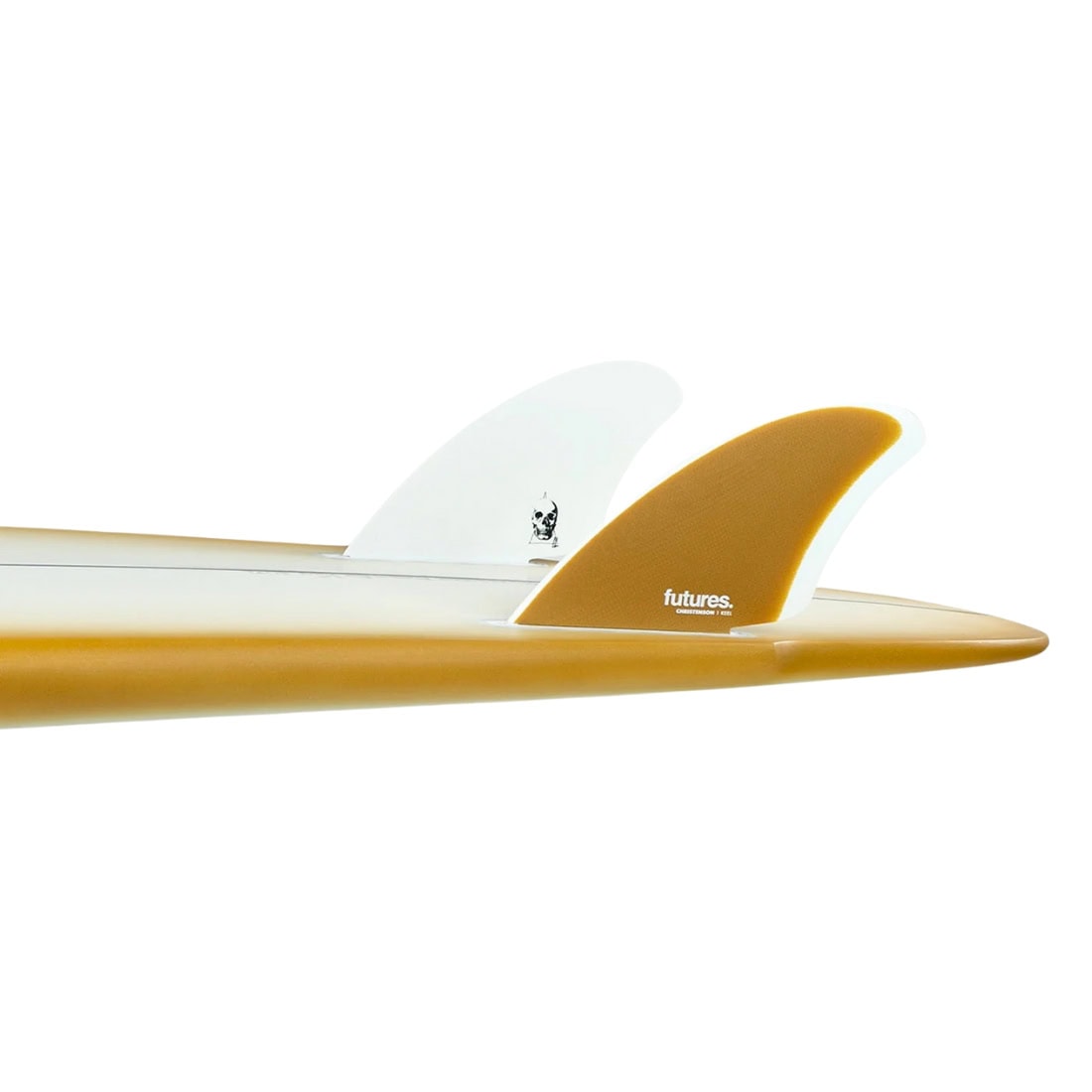 Futures Christenson Fibreglass Keel Surfboard Fins - Brown/White - Futures Fins by Futures Large Fins