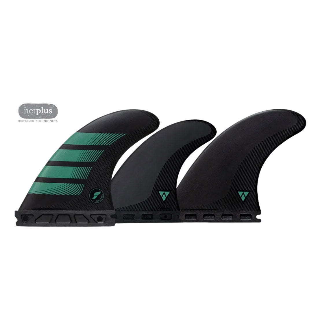 Futures F6 Alpha 5-Fin Surfboard Fins - Carbon/Teal - Futures Fins by Futures Medium Fins