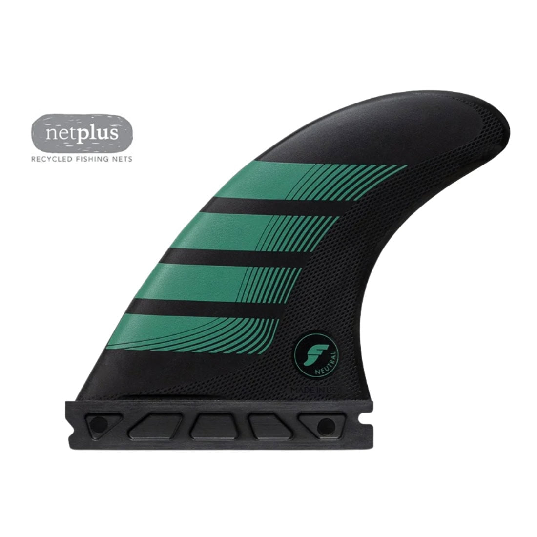 Futures F6 Alpha 5-Fin Surfboard Fins - Carbon/Teal - Futures Fins by Futures Medium Fins