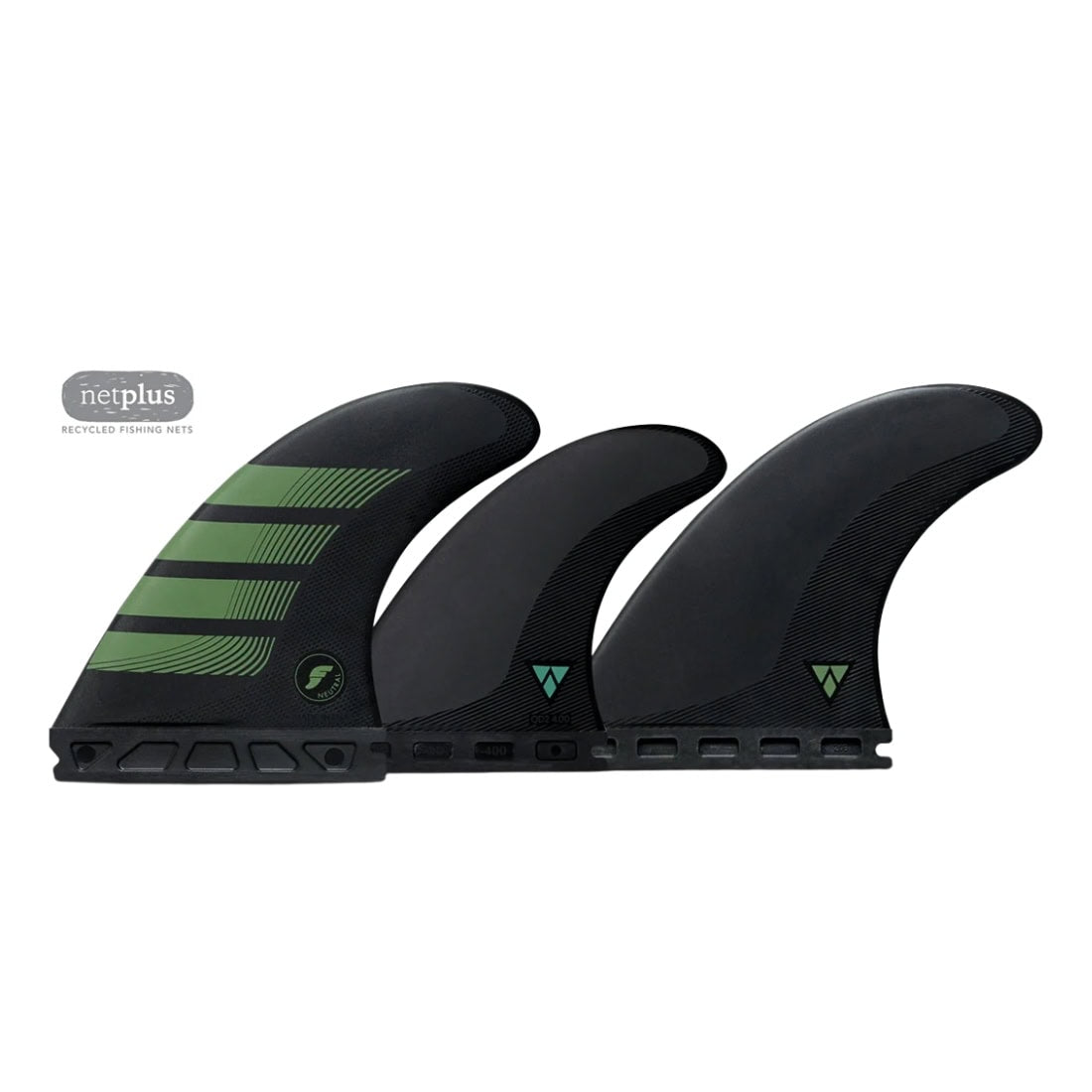 Futures F8 Alpha 5-Fin Surfboard Fins - Carbon/Olive - Futures Fins by Futures Large Fins