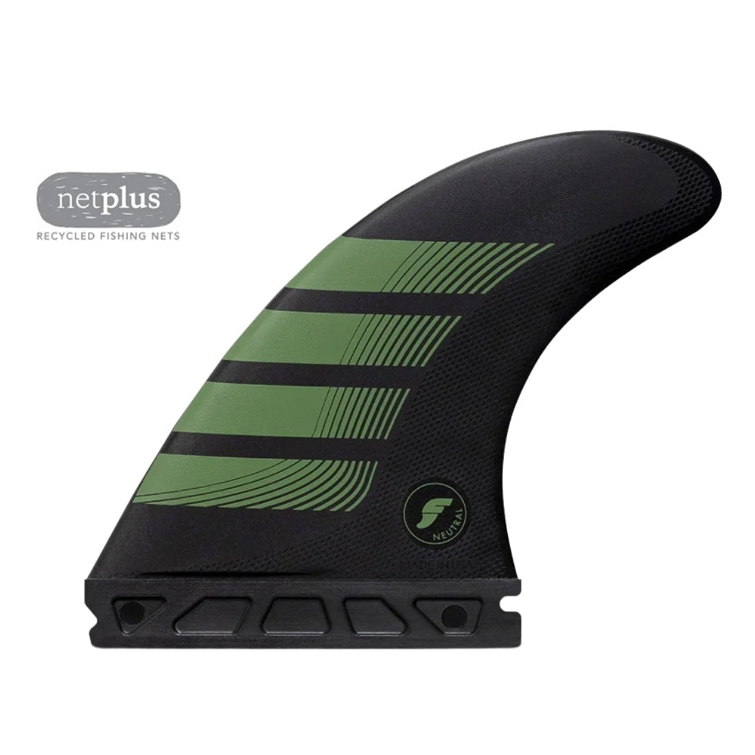 Futures F8 Alpha 5-Fin Surfboard Fins - Carbon/Olive - Futures Fins by Futures Large Fins