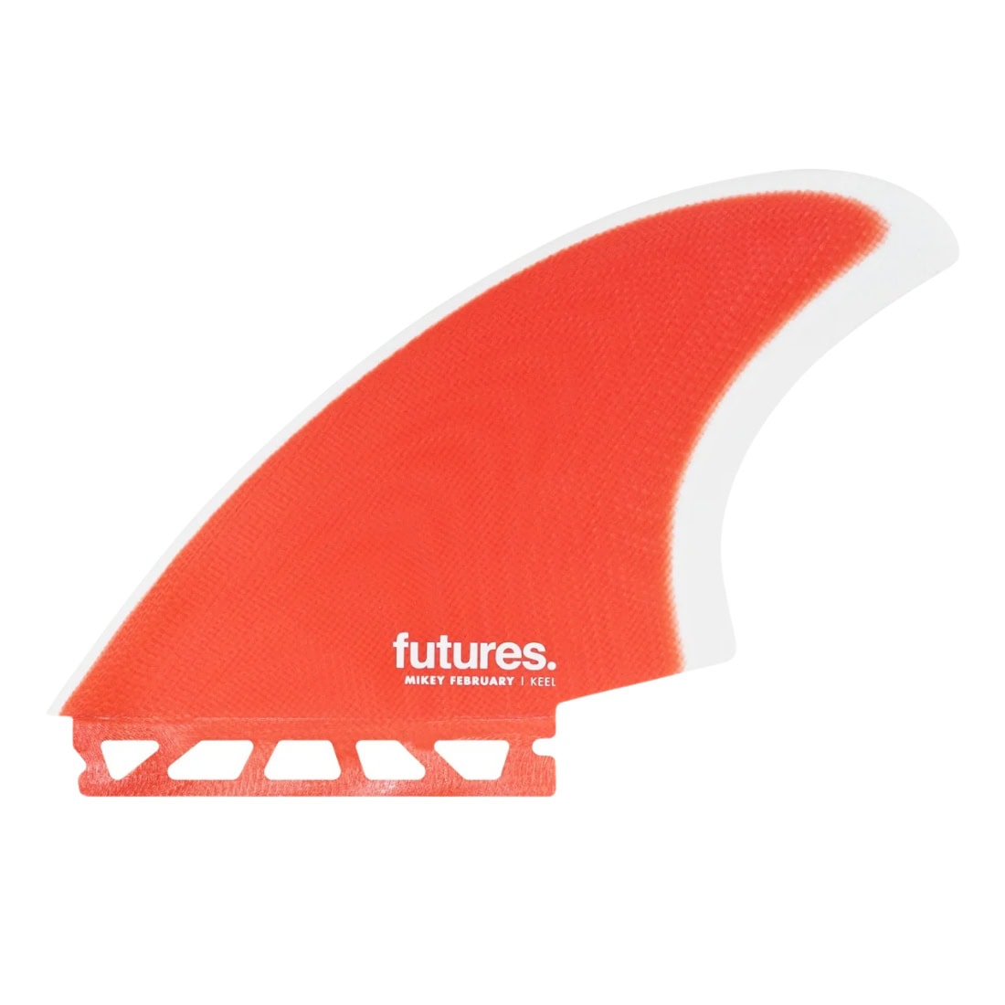 Futures Mikey Feb Fibreglass Keel Twin Surfboard Fins - Red/Grey - Futures Fins by Futures Large Fins