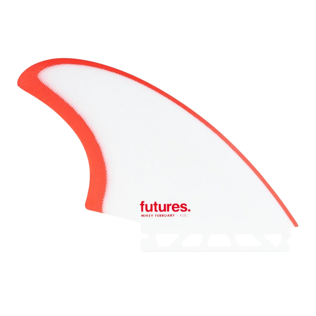 Futures Mikey Feb Fibreglass Keel Twin Surfboard Fins - Red/Grey - Futures Fins by Futures Large Fins