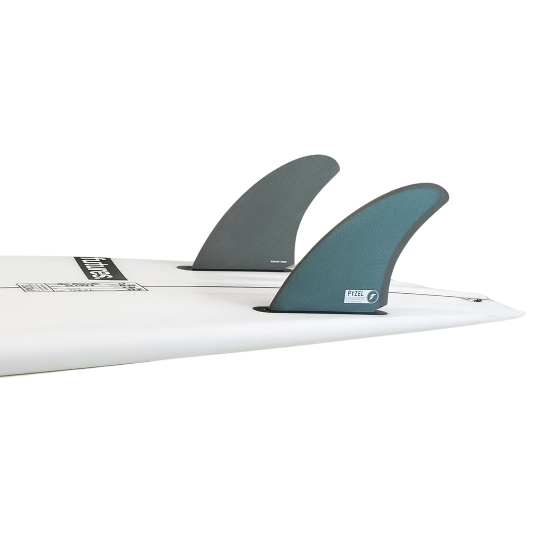 Futures Pyzel Bobcat Fibreglass Twin Surfboard Fins - Blue/Grey - Futures Fins by Futures Large Fins