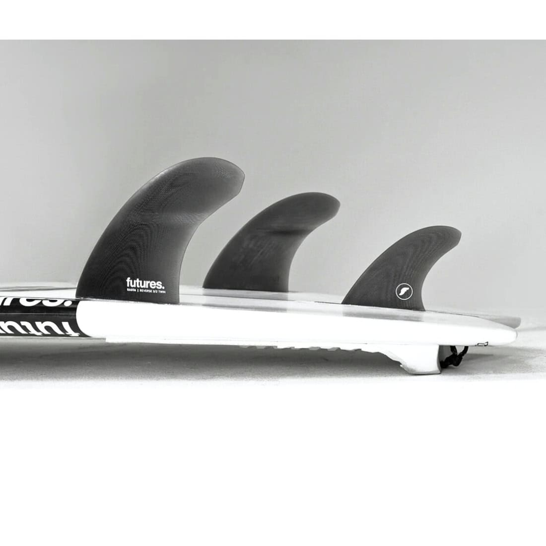 Futures Rasta Fibreglass Reverse 3/2 Twin +1 Surfboard Fins - Smoke - Futures Fins by Futures One Size