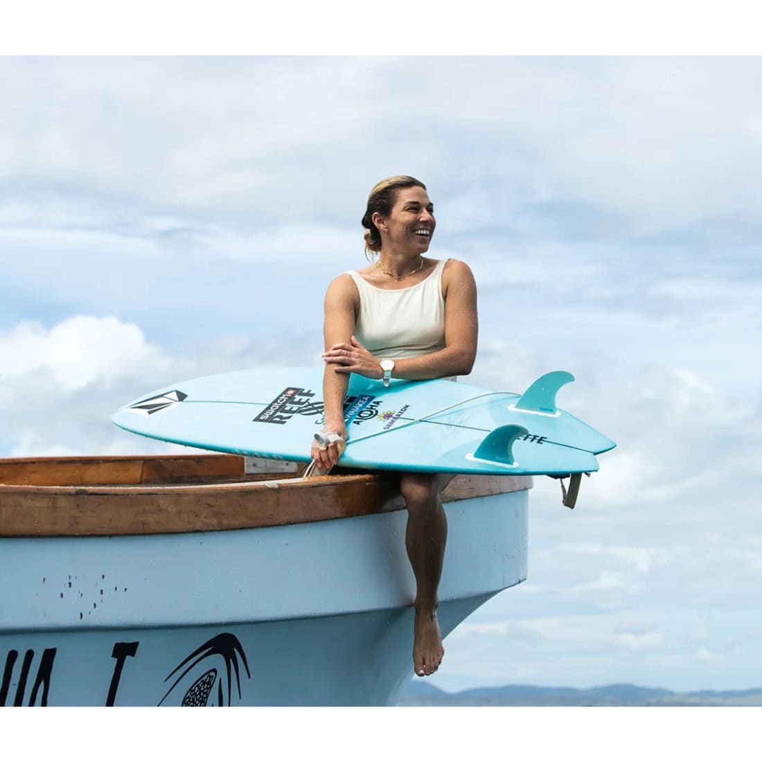 Futures XO By Coco Ho FG Twin +1 Surfboard Fins - Blue - Futures Fins by Futures One Size