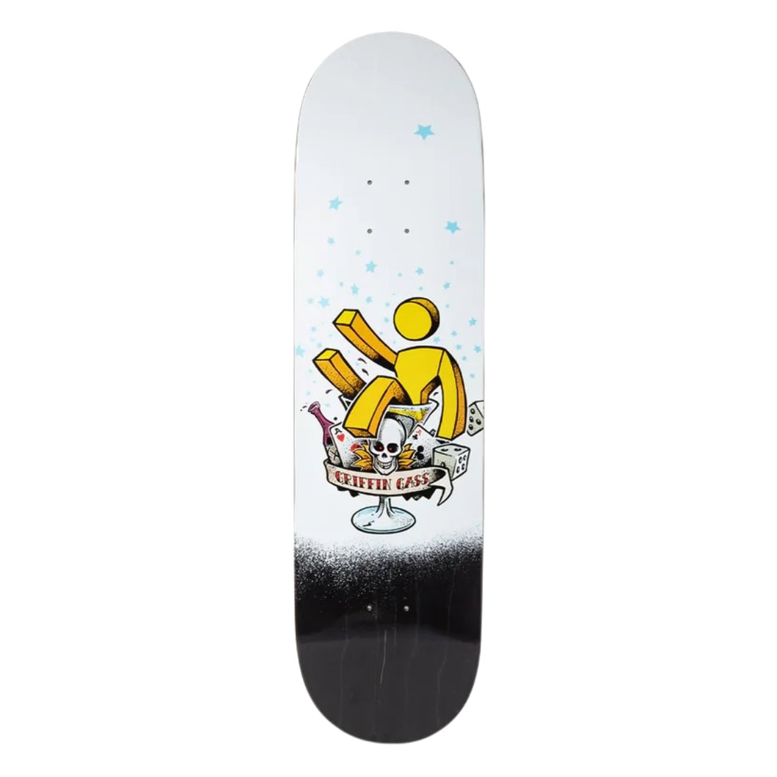 Girl 8.25&quot; Gass Mans Ruin Twin Tip Deck - White - Skateboard Deck by Girl 8.25 inch