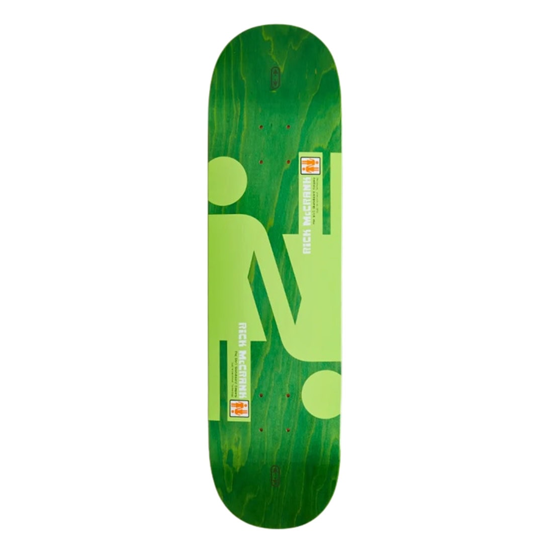 Girl 8.25" Mc Crank Double OG Deck - Green - Skateboard Deck by Girl 8.25 inch