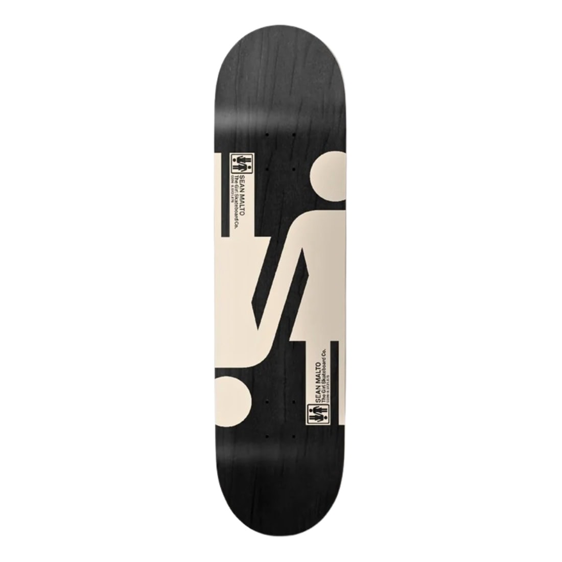 Girl 8.3" Malto Double Og Deck - Black - Skateboard Deck by Girl 8.3 inch