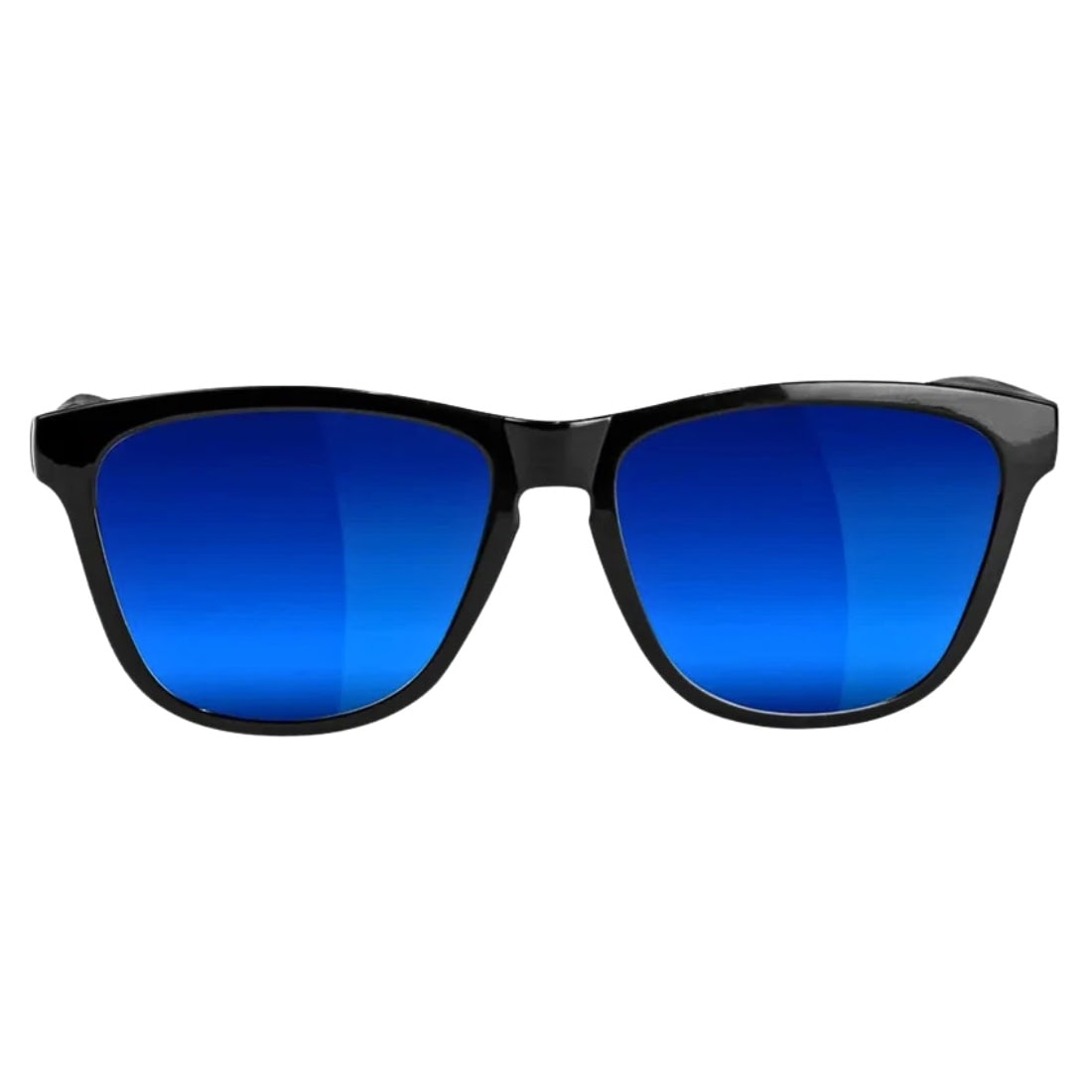 Glassy Deric Sunglasses - Black/Blue Mirror - Square/Rectangular Sunglasses by Glassy