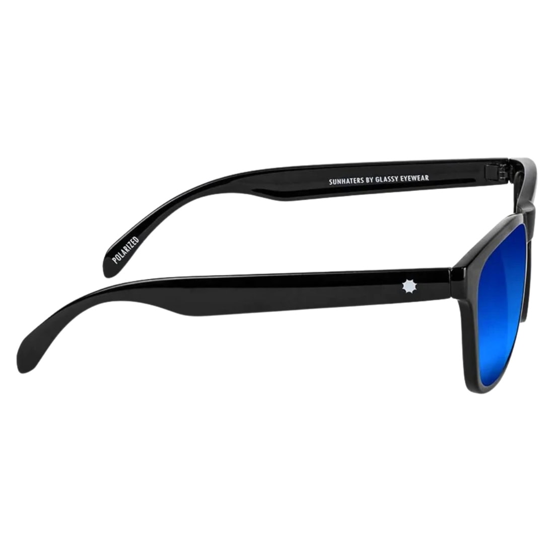 Glassy Deric Sunglasses - Black/Blue Mirror - Square/Rectangular Sunglasses by Glassy