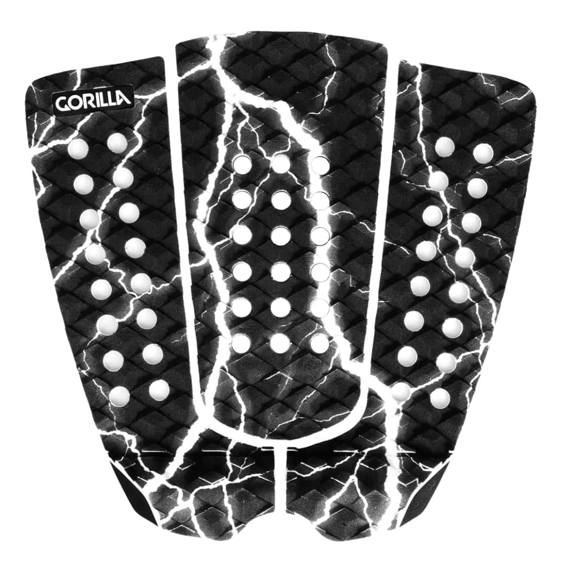 Gorilla Surf Eric Geiselman Lightning 3 Piece Surfboard Tail Pad - Black/White