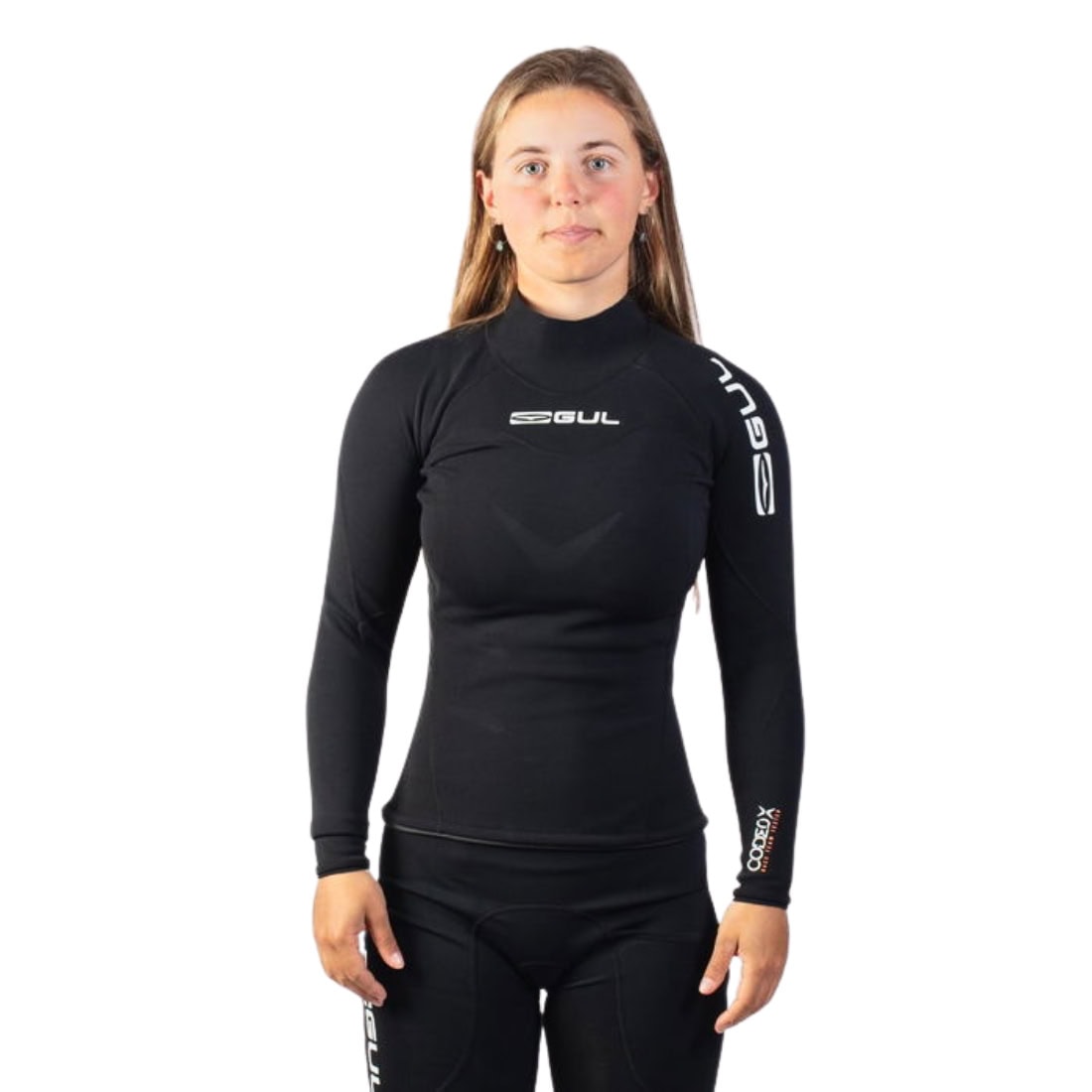 Gul Womens Code Zero 1mm Thermo Wetsuit Top - Black - Womens Wetsuit Top/Jacket by Gul