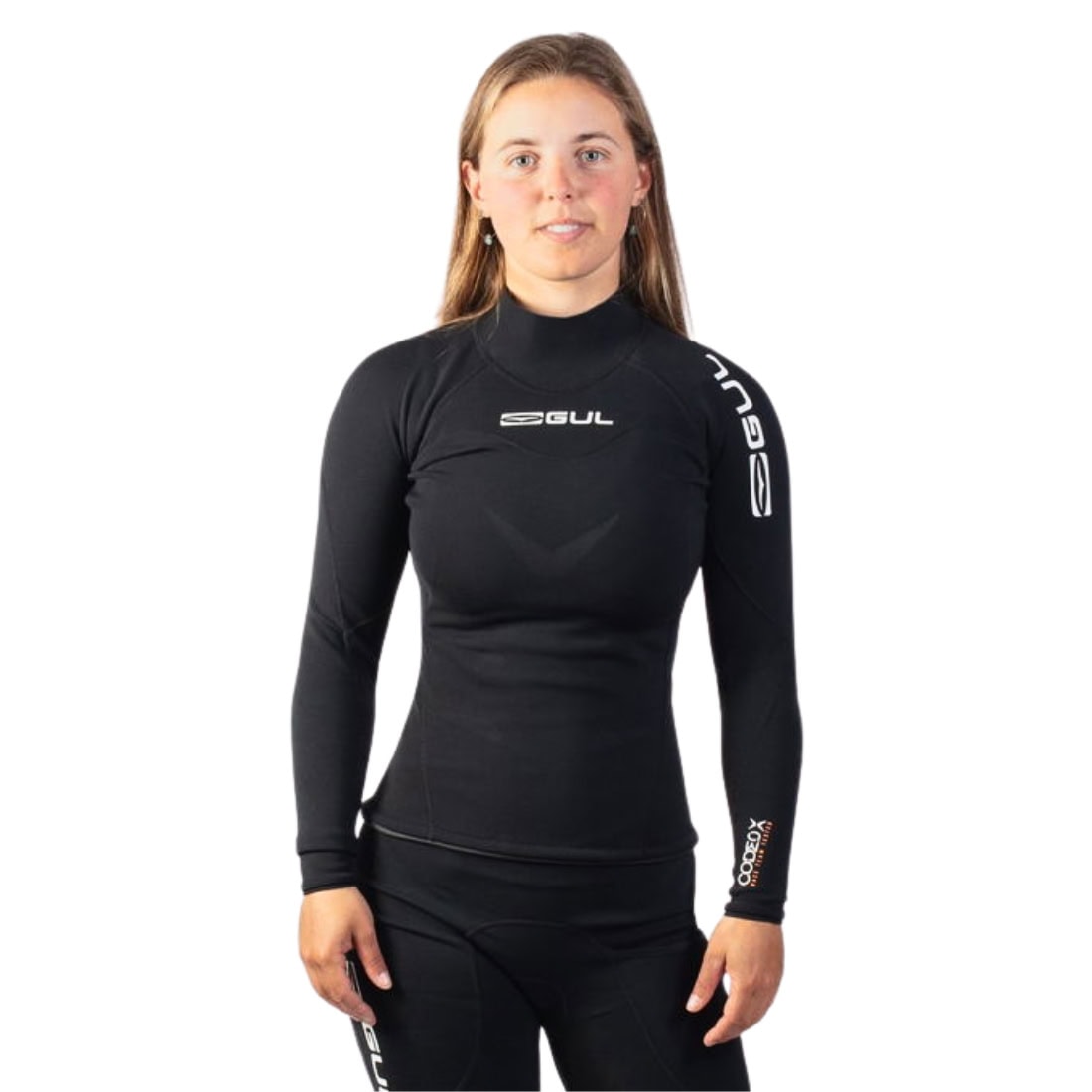 Gul Womens Code Zero 1mm Thermo Wetsuit Top - Black - Womens Wetsuit Top/Jacket by Gul