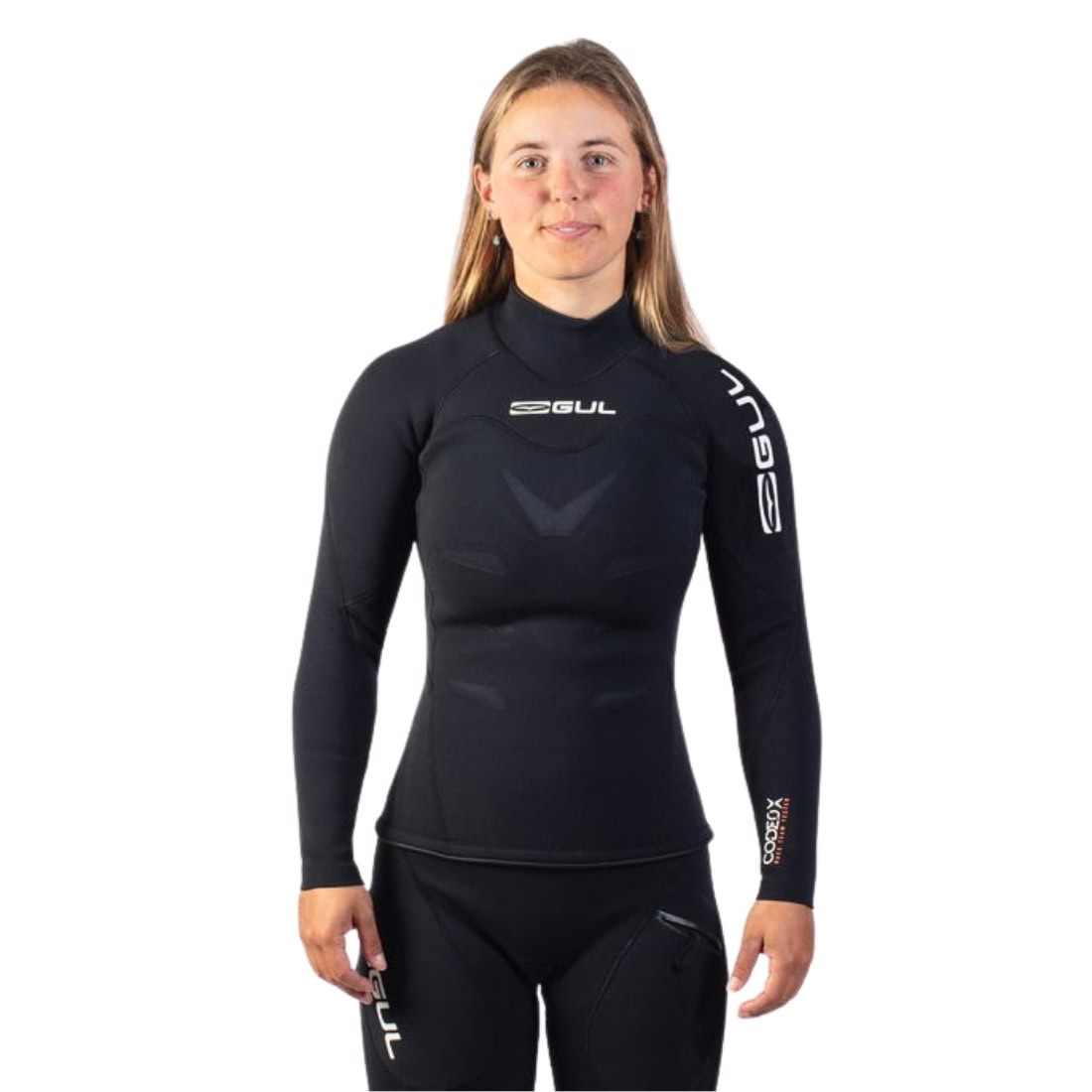 Gul Womens Code Zero 3mm Thermo GBS Wetsuit Top - Black - Womens Wetsuit Top/Jacket by Gul